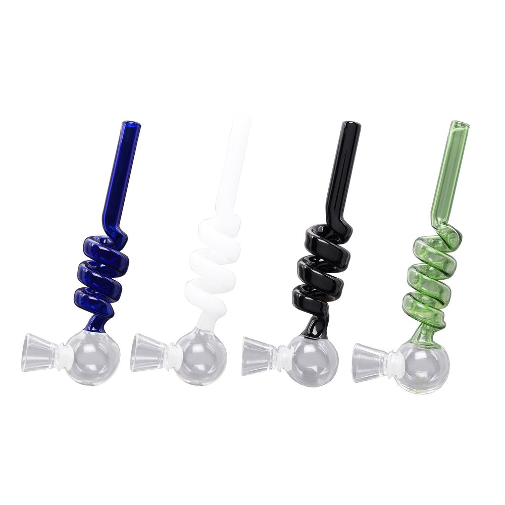 12x Atomic Glas Tabakpfeife Twist