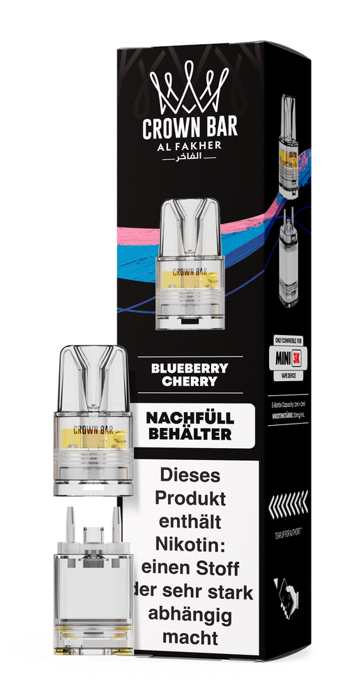 10x Al Fakher Mini 3K Pod - Blueberry Cherry - 20mg Nikotingehalt