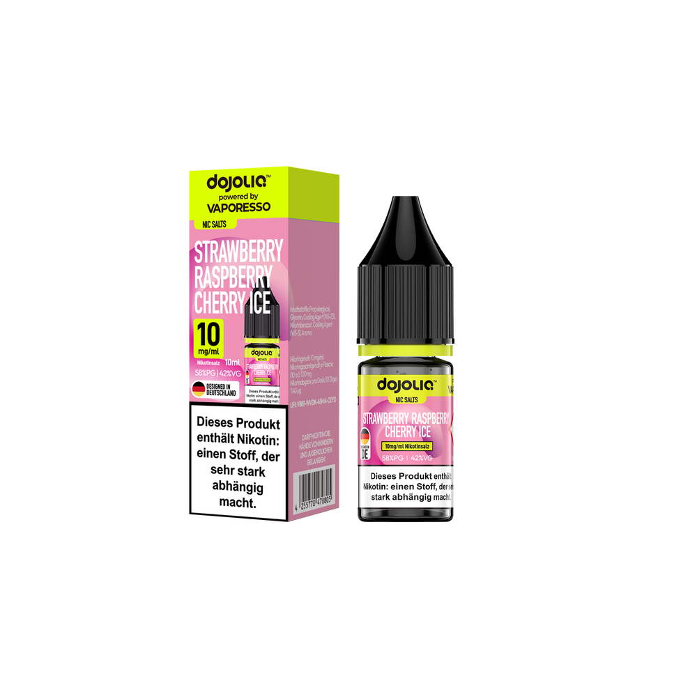 10x DOJOLIQ Strawberry Raspberry Cherry Ice Liquid - 10ml