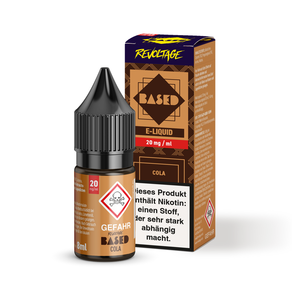 15x Revoltage BASED Liquid - Cola - 8 ml Nikotinsalz Liquid