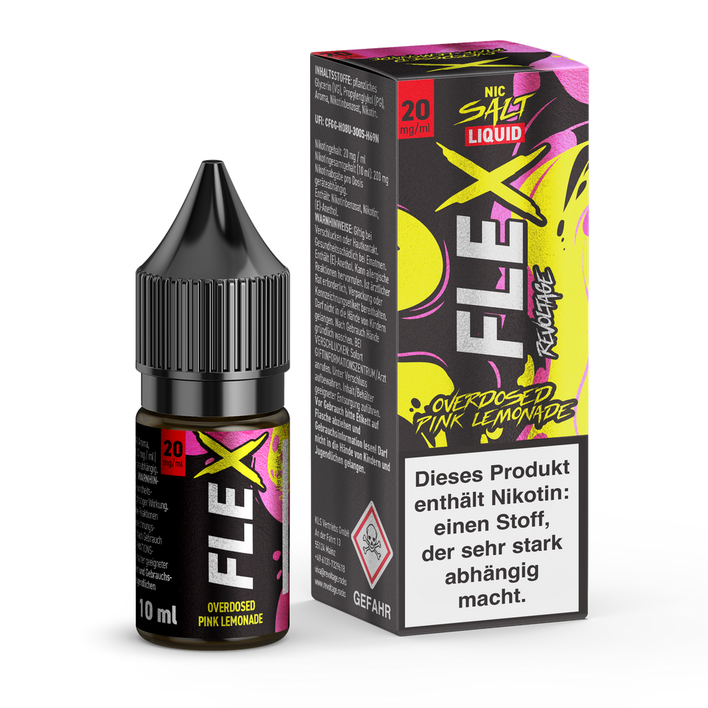 15x Revoltage Flex Overdosed - Pink Lemonade - Nikotinsalz Liquid