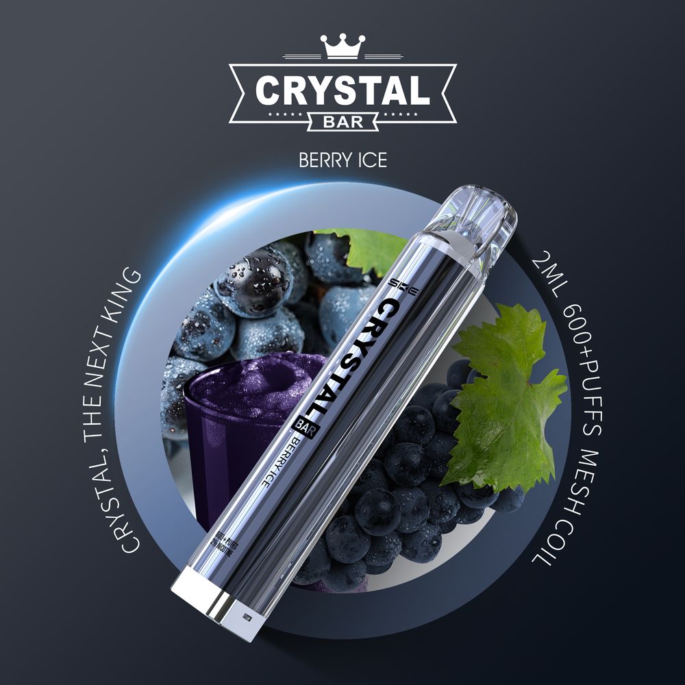 10 x SKE Crystal Bar 600 Berry Ice 2% Nikotin