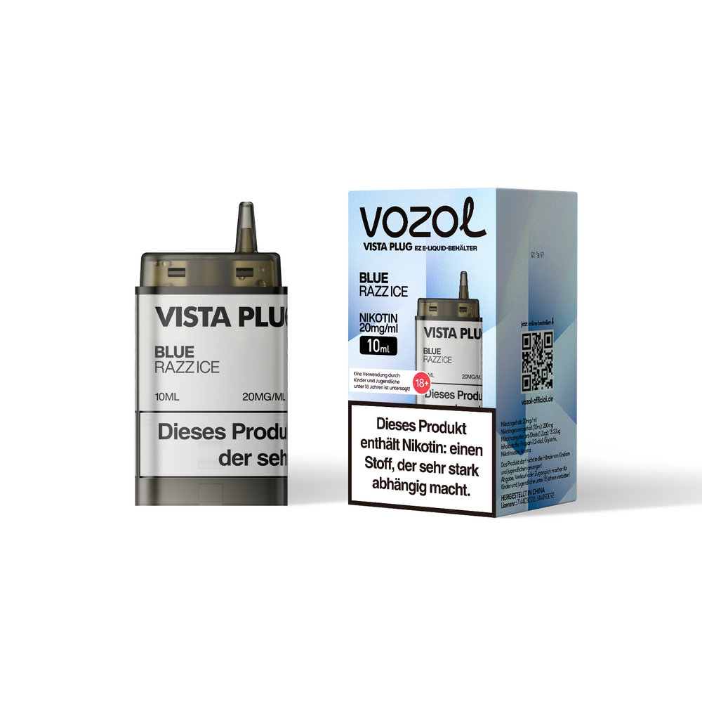 5x Vozol Vista Plug Ez Blue Razz Ice Pod Set