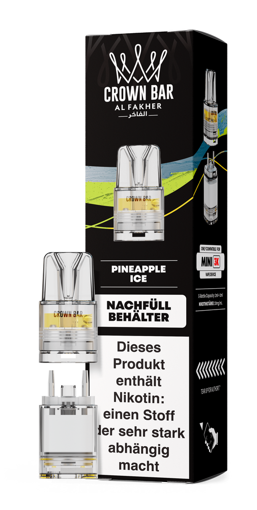 10x Al Fakher Mini 3K Pod - Pineapple Ice - 20mg Nikotingehalt