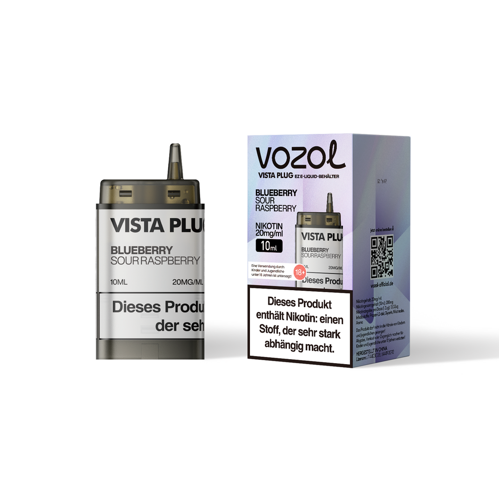 5x Vozol Vista Plug Ez Blueberry Sour Raspberry Pod Set