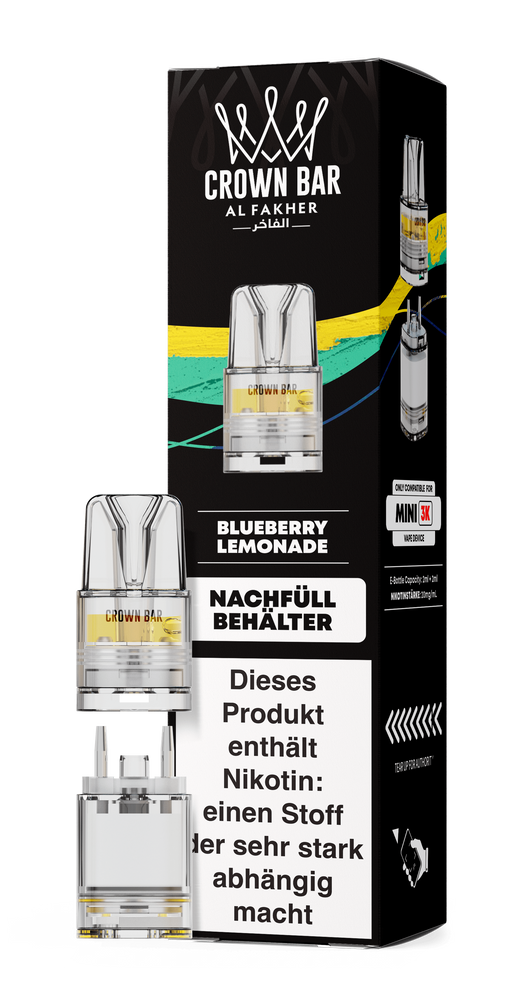 10x Al Fakher Mini 3K Pod - Blueberry Lemonade - 20mg Nikotingehalt