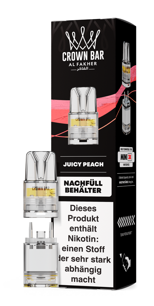 10x Al Fakher Mini 3K Pod - Juicy Peach - 20mg Nikotingehalt