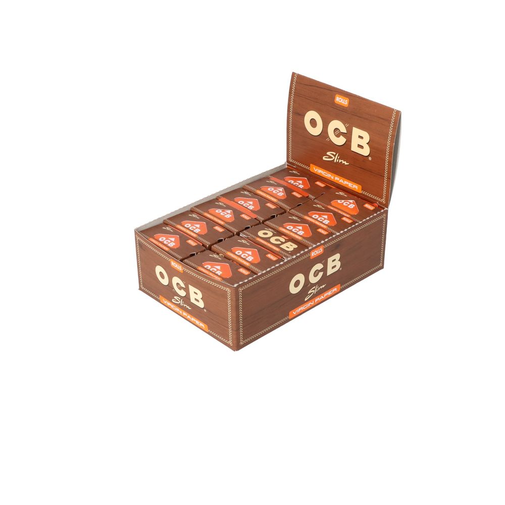 24x OCB Virgin Rolls Slim unbleached