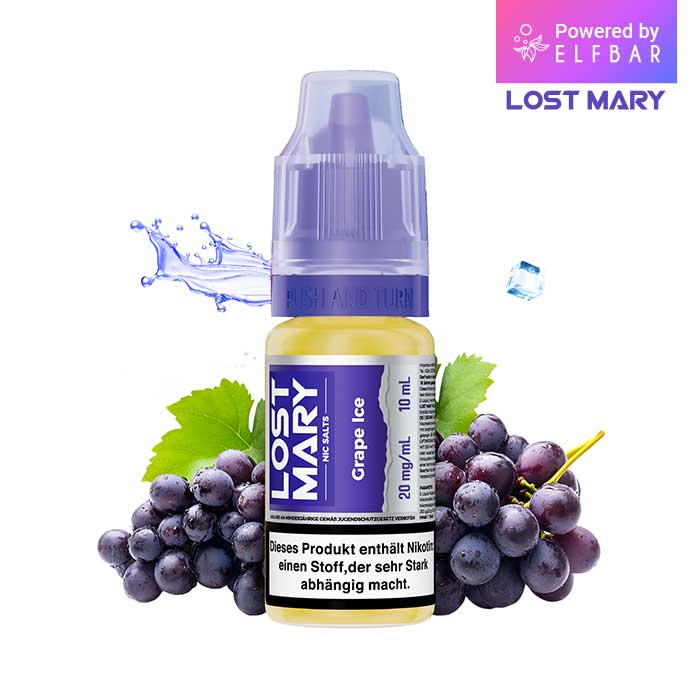 10x Elfbar Lost Mary Liquid Grape Ice 10ml