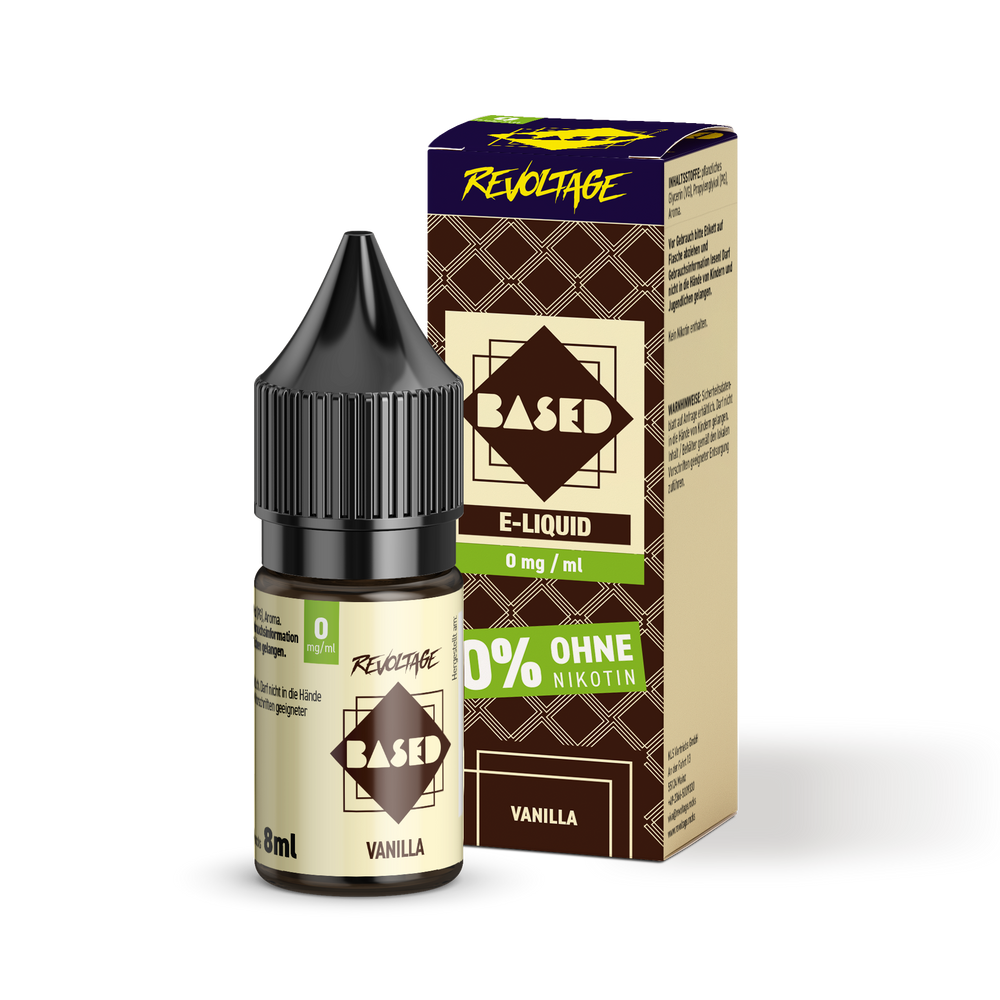 15x Revoltage BASED Liquid - Vanilla - 8 ml Nikotinsalz Liquid