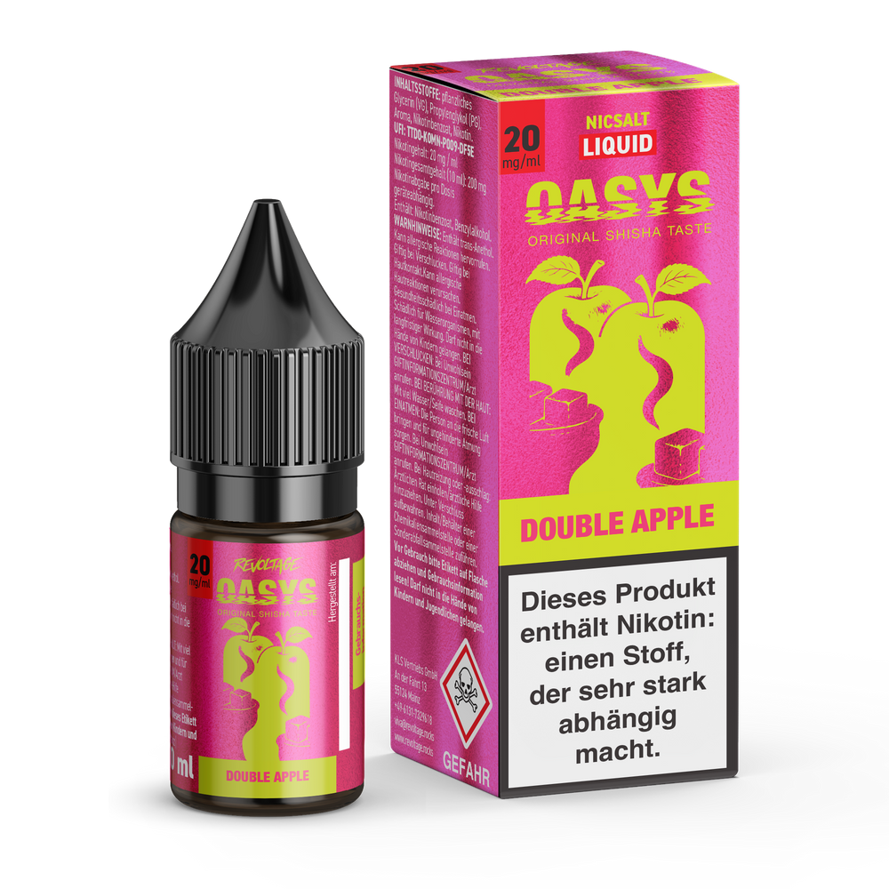 15x Revoltage OASYS Liquid - Double Apple - 10ml Nikotinsalz Liquid