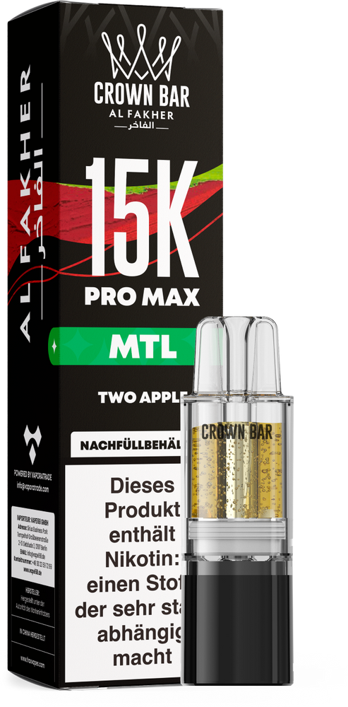 10x Al Fakher 15K PRO MAX Pod - Two Apple - MTL