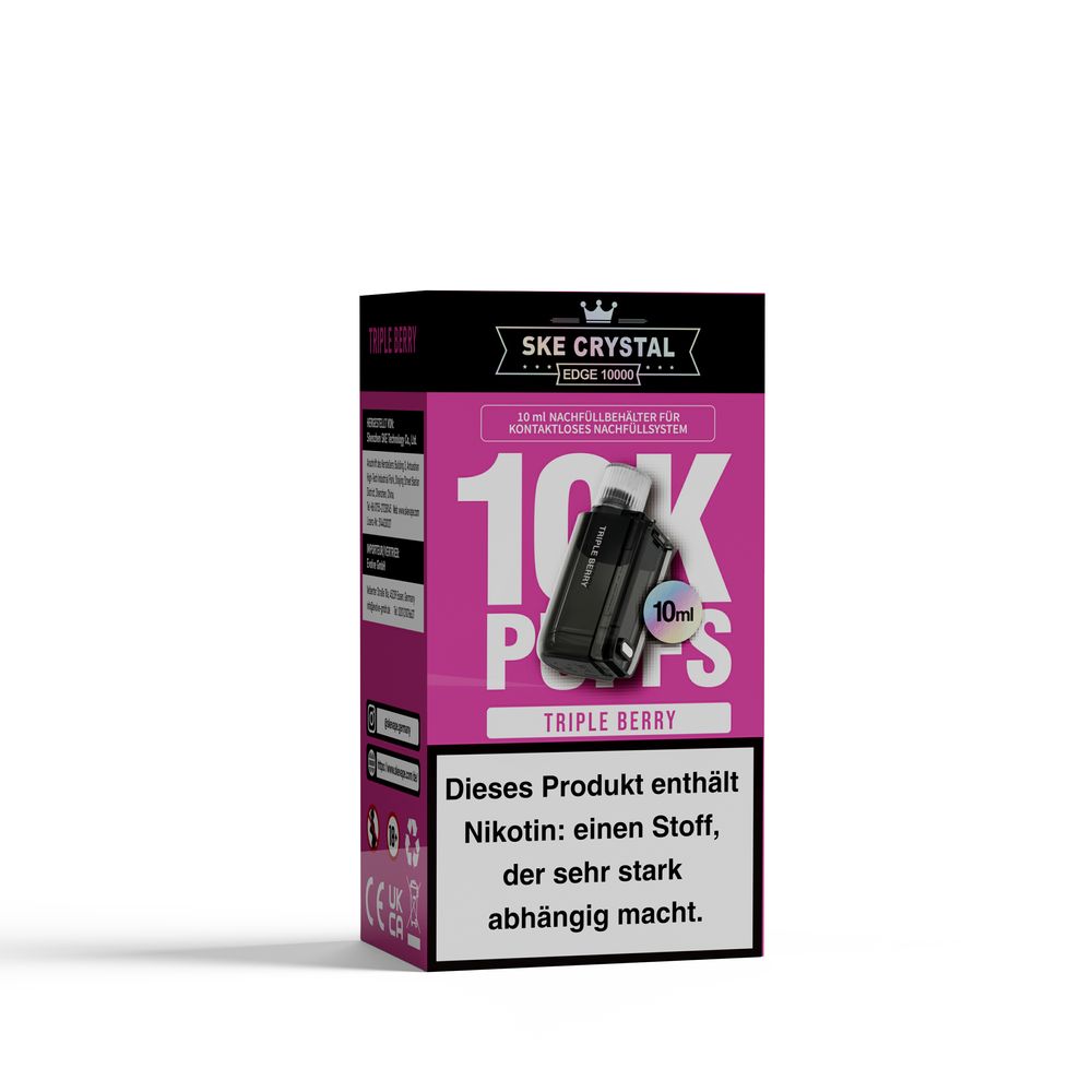 10x SKE Crystal Edge 10K Triple Berry - 10ml Pod