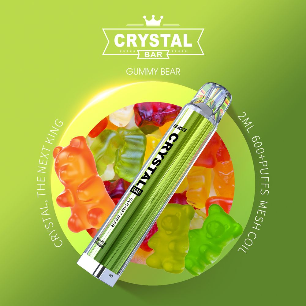 10 x SKE Crystal Bar 600 Gummy Bear 2% Nikotin