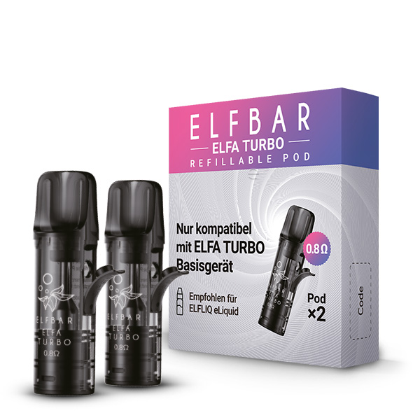 10x ELFBAR ELFA Refillable Pod Turbo 2er Pack (Leer Pod)