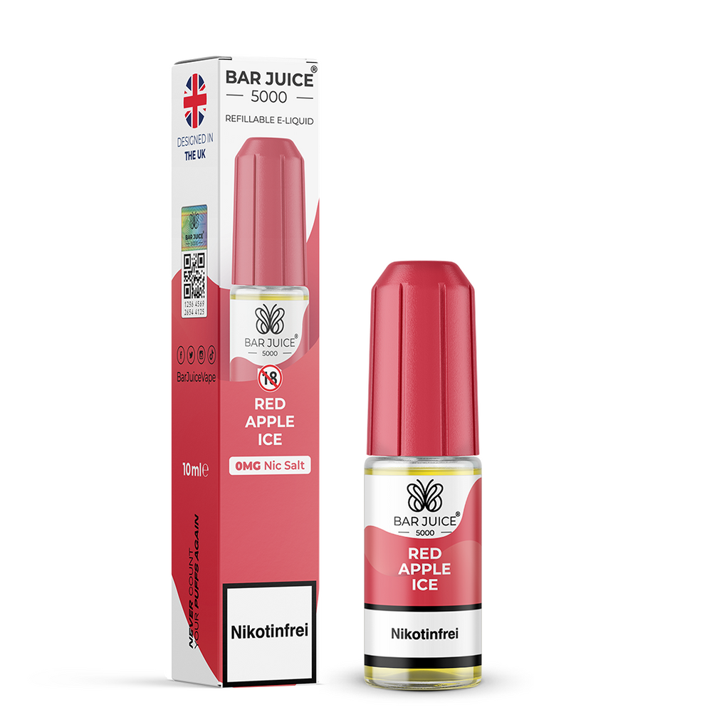 10x Bar Juice 5000 Red Apple Ice Nikotinsalz Liquid 10 ml