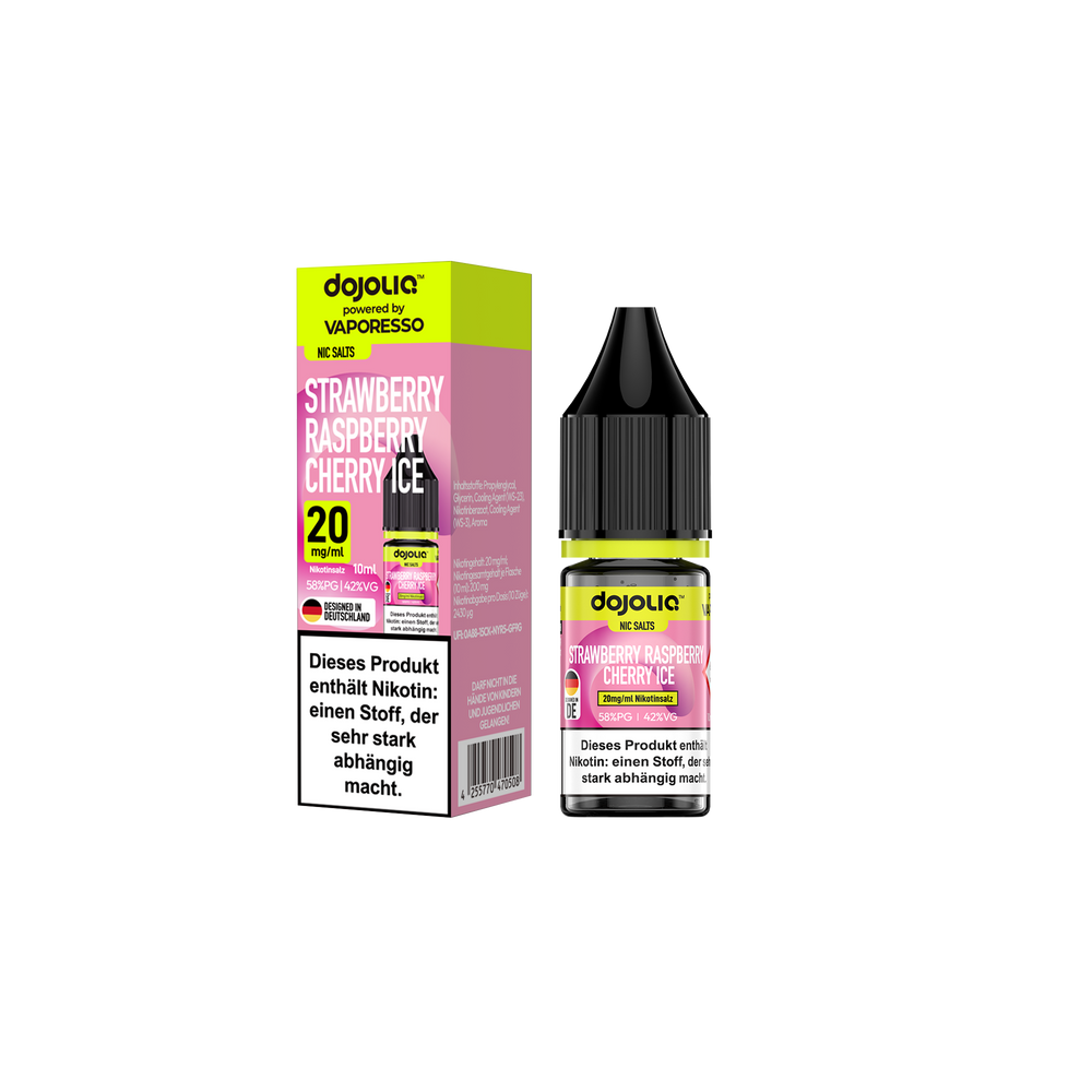 10x DOJOLIQ Strawberry Raspberry Cherry Ice Liquid - 10ml
