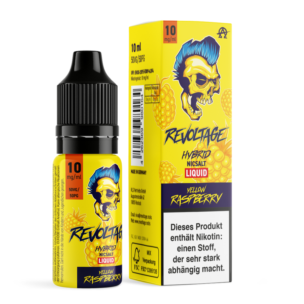 15x Revoltage - Yellow Raspberry - 10ml Nikotinsalz Liquid
