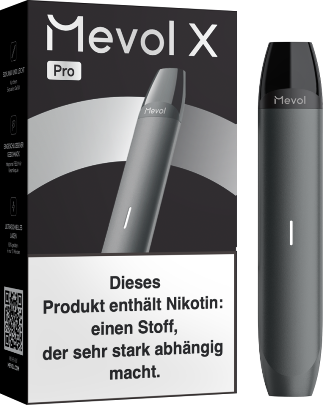10x Mevol X Pro - 380 mAh - Akkuträger - Farbe: Graphite