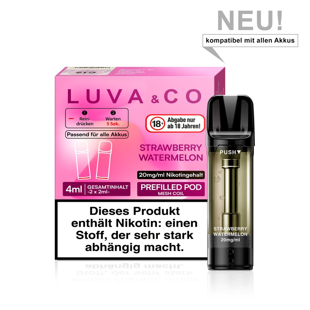 10x Luva & Co Pods - Strawberry Watermelon 20mg Nikotin 2er Pack